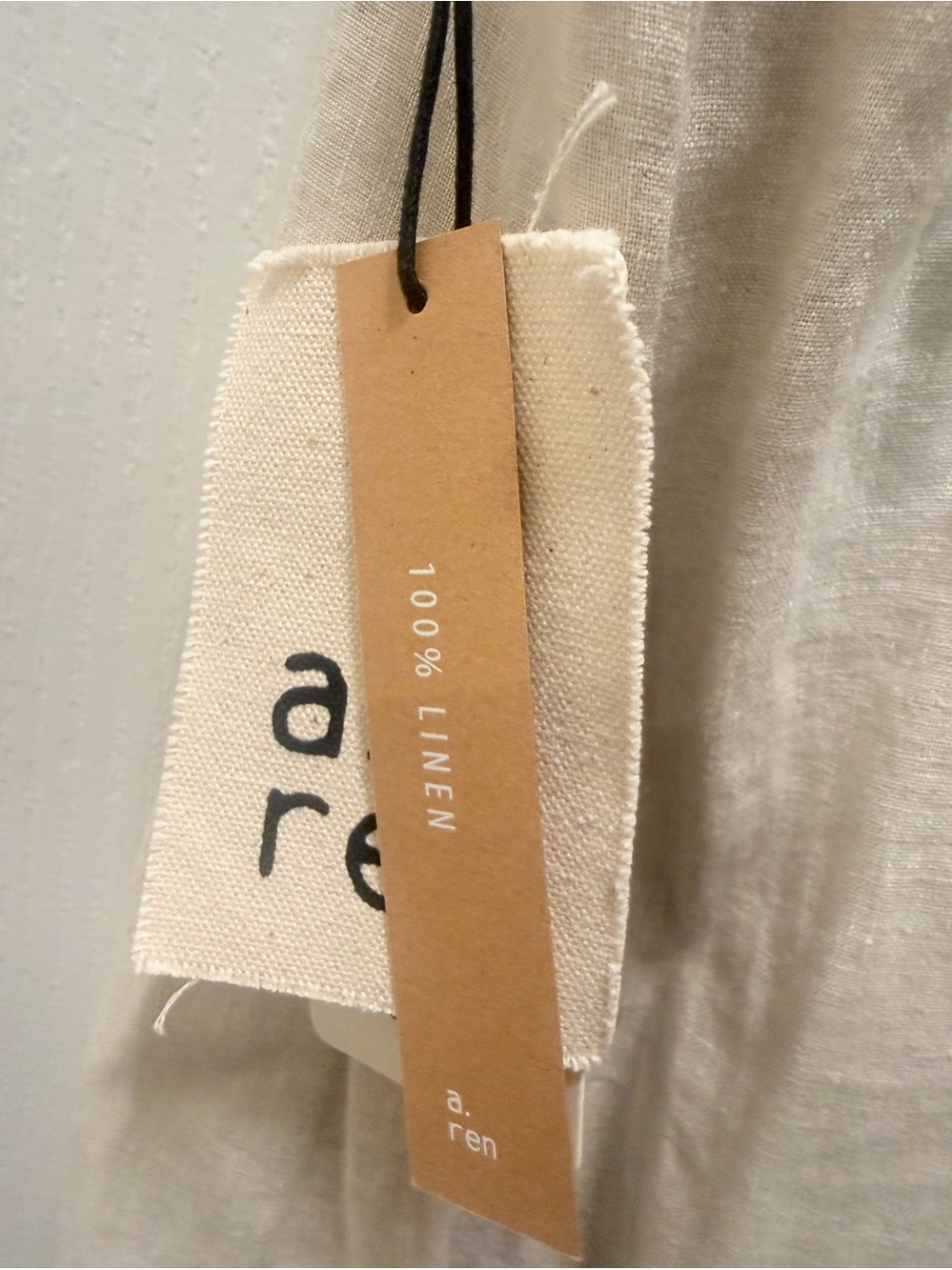 A.REN CHRISTAL Linen MAXI Dress in Light Beige Size S NWT - Picture 8 of 9
